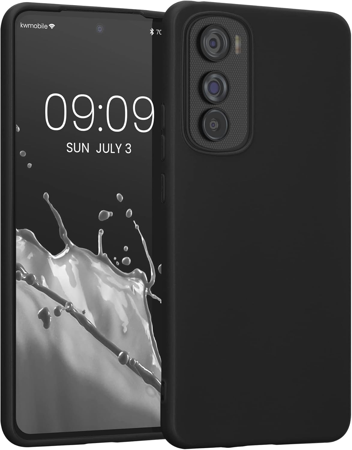 kwmobile Funda compatible con Motorola Edge 30 – Funda protectora de silicona TPU suave y delgada, color negro mate