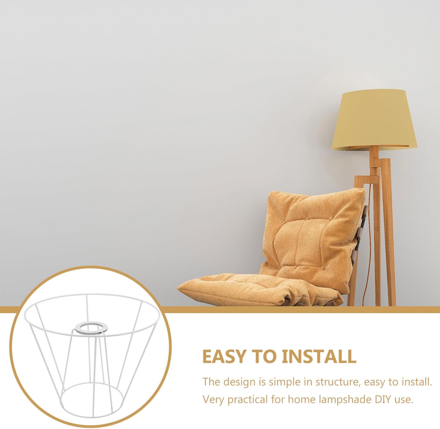 DOITOOL Pantalla Marco de lámpara colgante Pantalla de lámpara de metal Soporte de luz colgante Soporte de lámpara de mesa Soporte de lámpara de