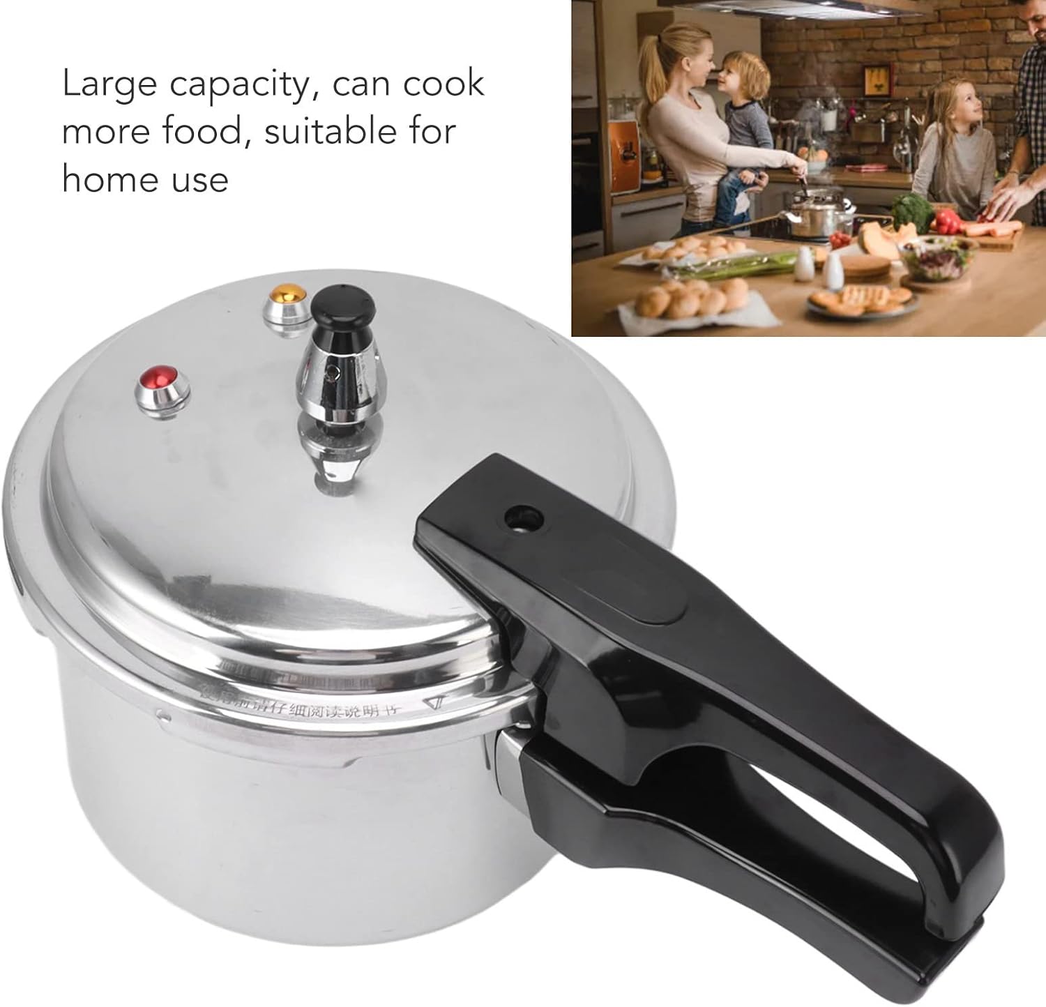 Olla a presión de acero inoxidable de 3 l, olla de sopa para carnes, utensilios de cocina para acampar al aire libre, estufa de gas, olla a presión