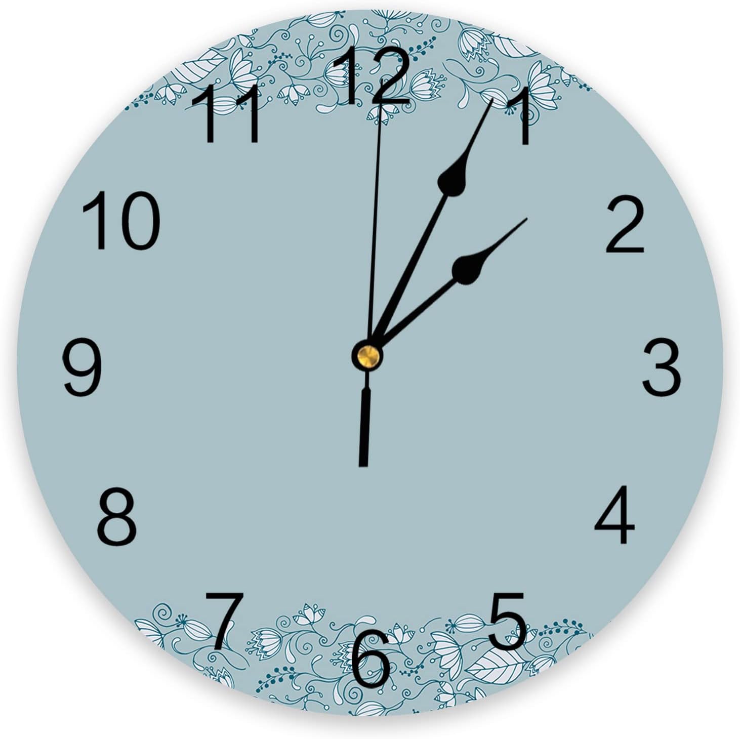 Silent – Reloj de pared decorativo sin tictac para cocina, dormitorio, baño, oficina, sala de estar, lavandería, hogar, funciona con pilas, reloj de