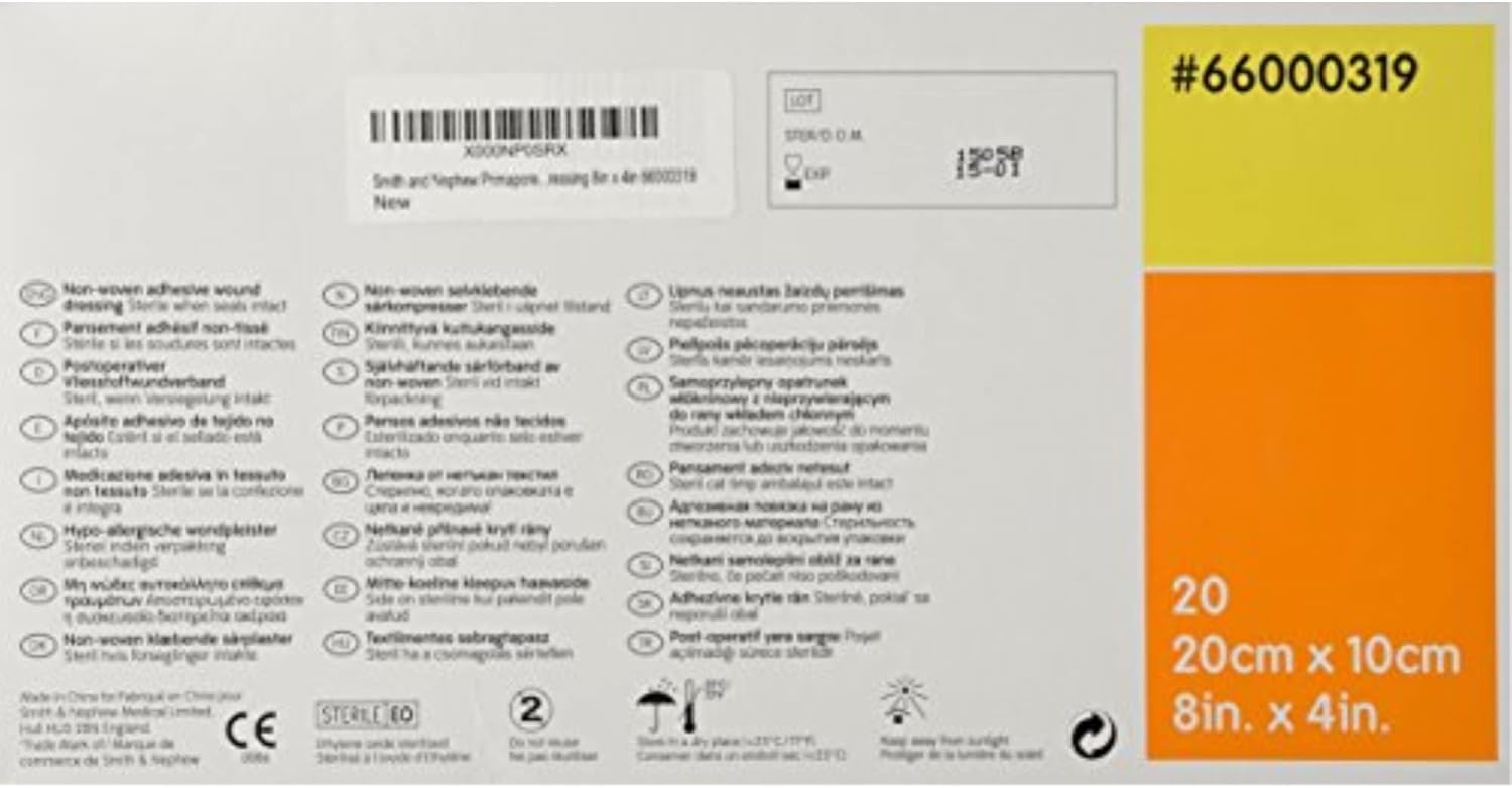 5466000319BX – Apósito adhesivo no tejido PRIMAPORE, 8 x 4