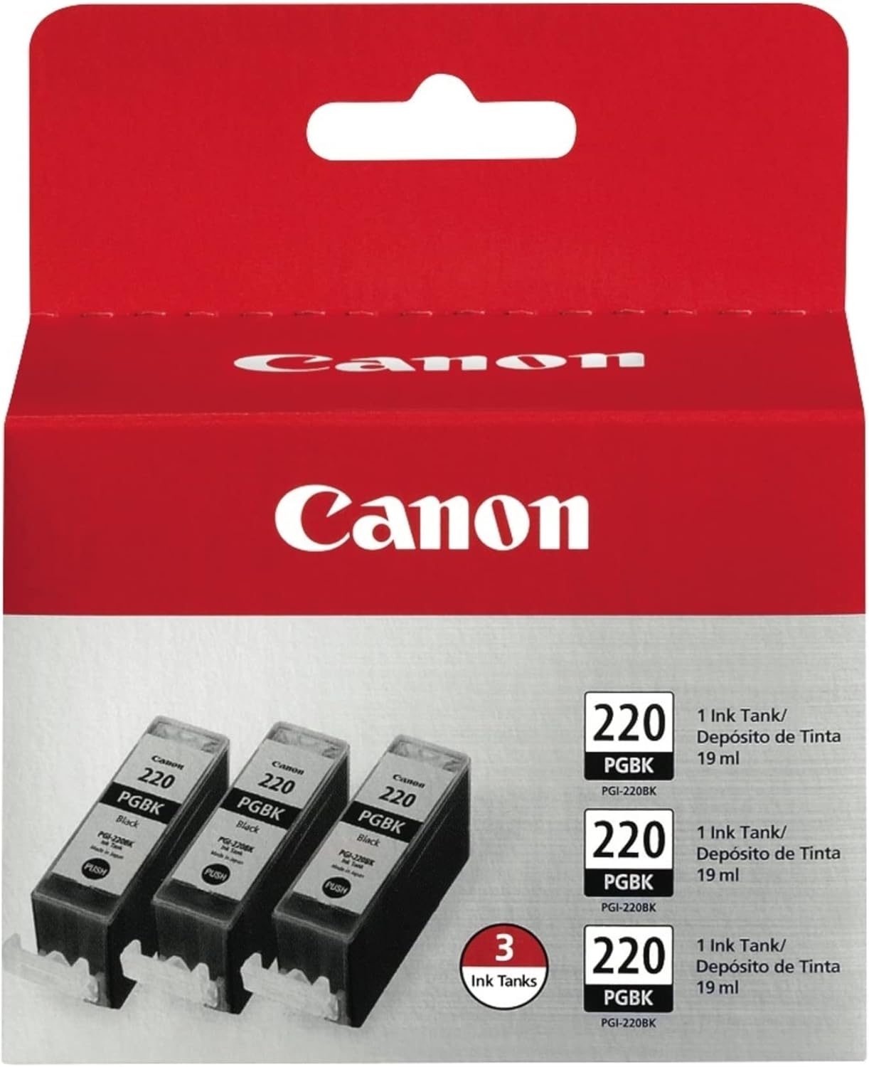 Tinta de color negro Canon PGI-220, Negro