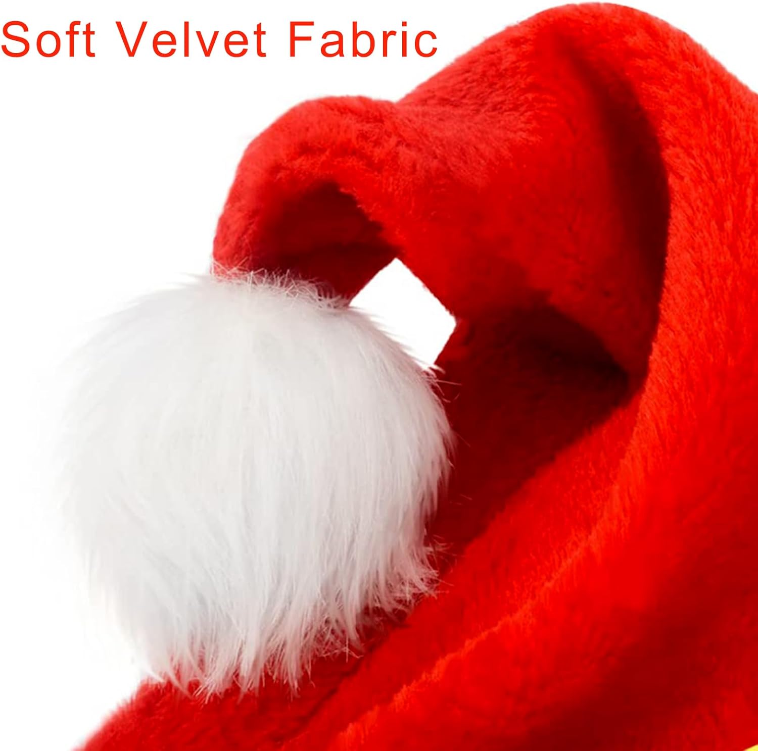 Sombrero de Navidad con luz de terciopelo rojo Santa sombrero. Sombrero de Santa luminiscencia único y divertido. Sombrero de Papá Noel adulto para