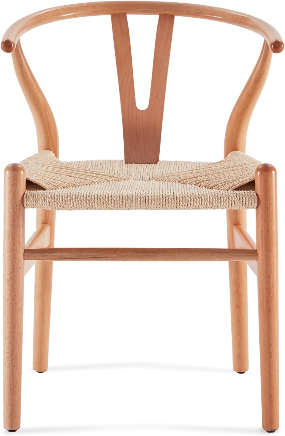 STARY Juego de 2 sillas de comedor Wishbone de madera moderna de mediados de siglo para tu casa de playa, naturaleza