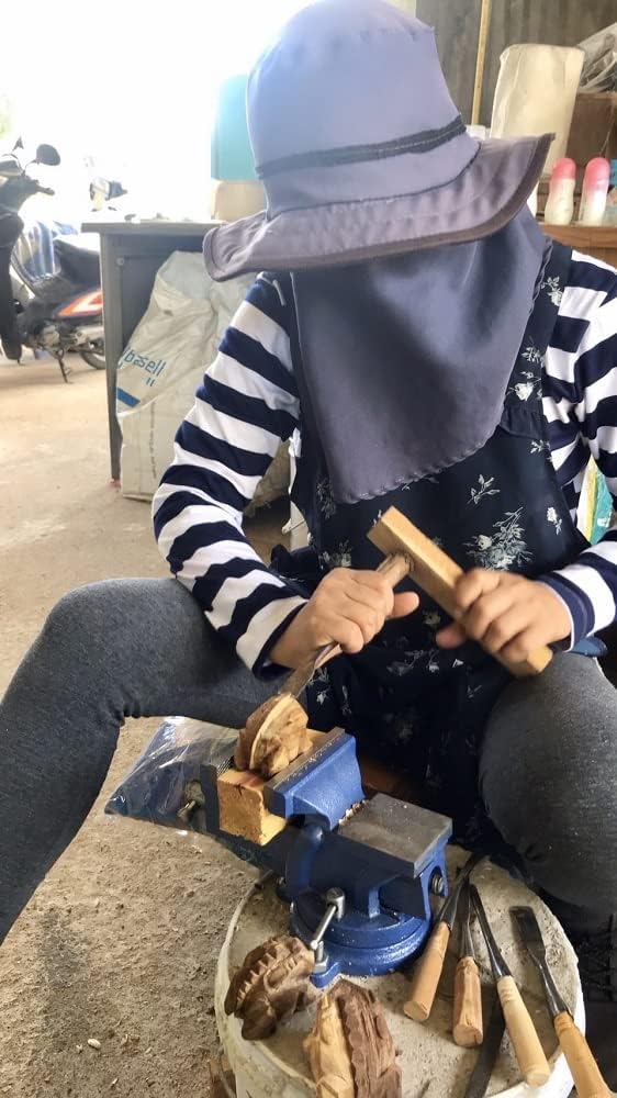 Juego de 3 piezas de percusión de madera hecha a mano, rana de madera de 3 pulgadas, grillo de madera de 4 pulgadas y búho de madera de 3.5