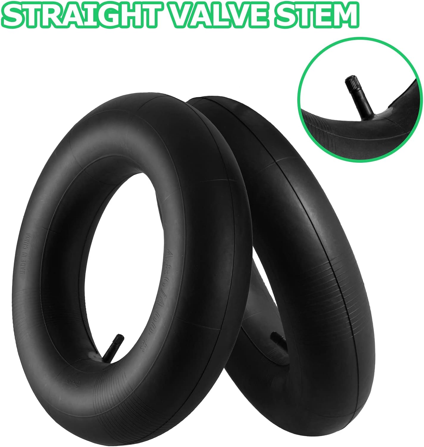 NIGOOLATA Tubo interior de 4.804.00-8 pulgadas con vástago de válvula recto (paquete de 2) – Tubos de neumáticos de repuesto resistentes para