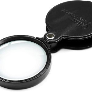 10X Small Pocket Magnifier Glass, Mini Folding Magnifying Lenses with Rotating Protective Leather Sheath for Seniors Reading, Inspection, Kids for 10X Small Pocket Magnifier Glass, Mini Folding Magnifying Lenses with Rotating Protective Leather Sheath for Seniors Reading, Inspection, Kids for