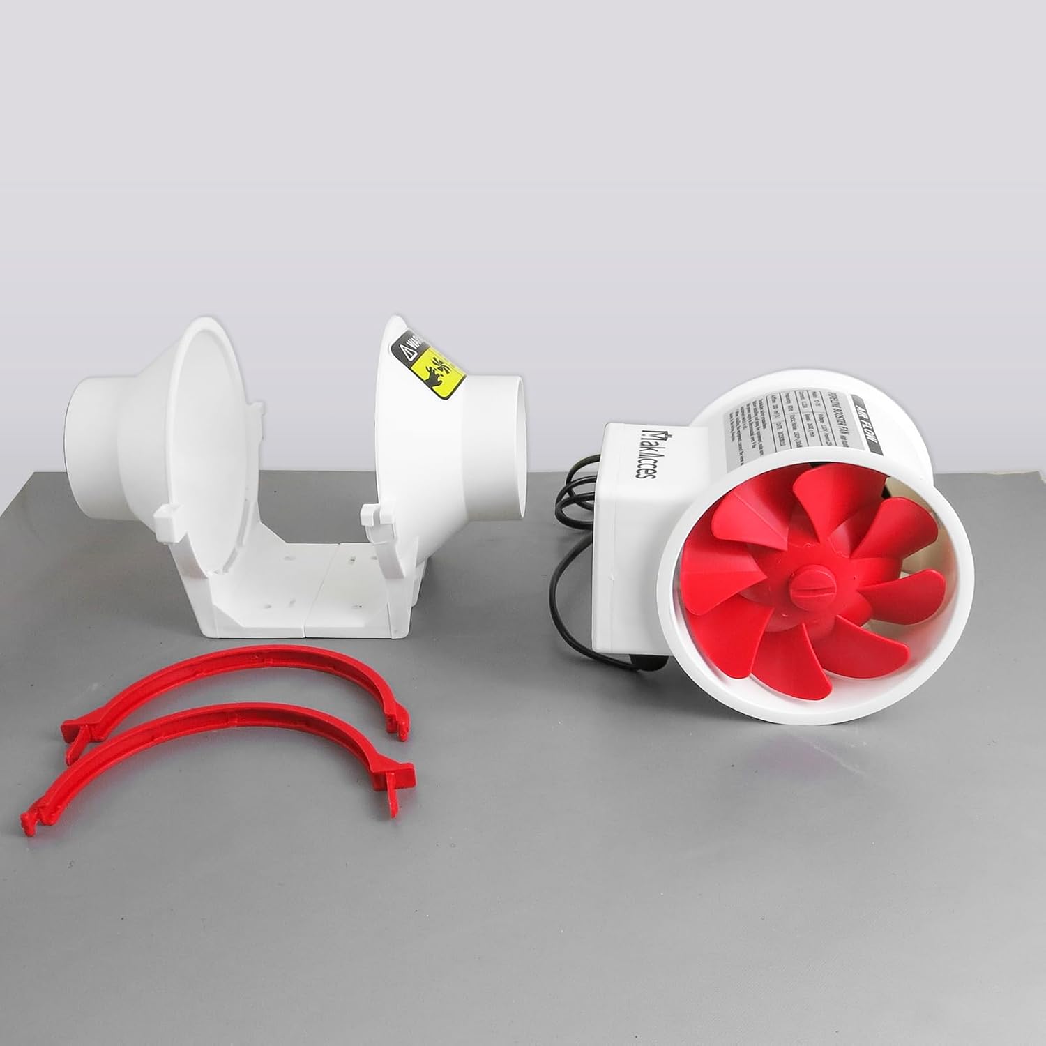 Potente ventilador de conducto de 3 pulgadas con tubo de 1.5M, motor de cobre, flujo de aire mejorado, bajo nivel de ruido para extracción eficiente