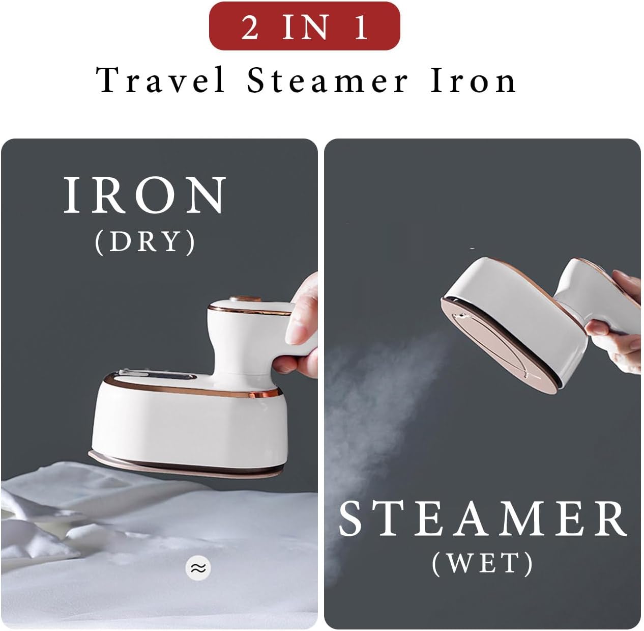 Plancha de vapor para ropa de viaje Mini plancha de vapor portátil de mano de tamaño pequeño, ropa de mano, vaporizadores, plancha a de vapor para
