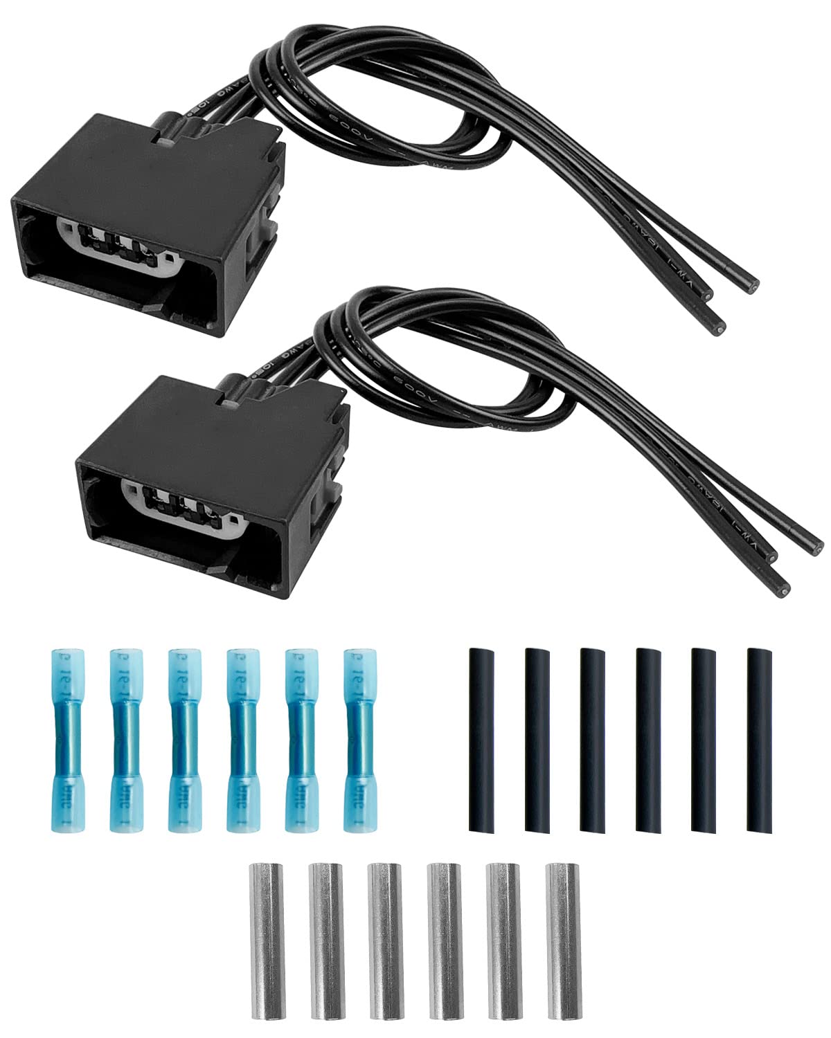 Arnés de conector de luz de señal de giro delantero para Jeep Wrangler JK 2007-2018, 68065016AB, 2 unidades