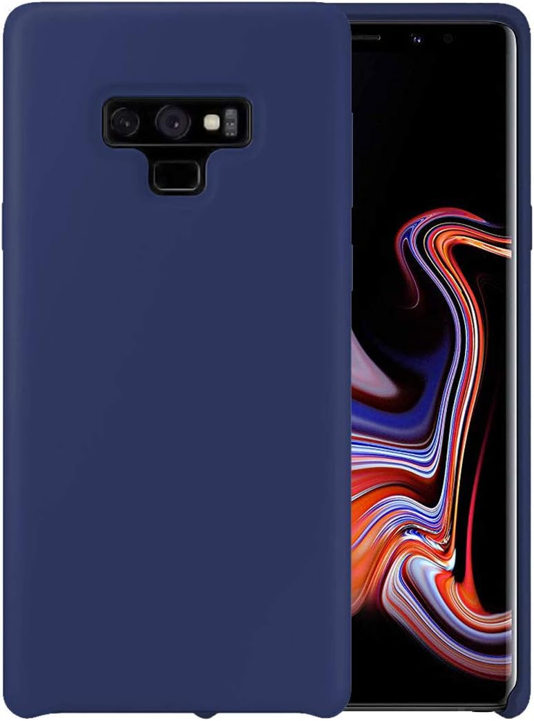 Funda de silicona líquida para Samsung Galaxy Note 9 N960 N960U 6.4 pulgadas, a prueba de golpes, goma de gel, protección contra caídas, color azul