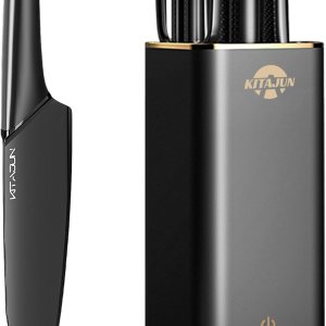 Juego de cuchillos de cocina inteligentes con bloque, 6 cuchillos de acero inoxidable con varilla de afilado integrada. Bloque de cuchillos Juego de cuchillos de cocina inteligentes con bloque, 6 cuchillos de acero inoxidable con varilla de afilado integrada. Bloque de cuchillos