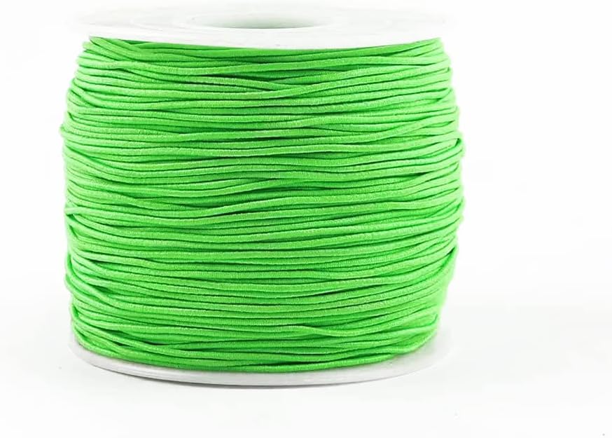 TuNan – 2 cuerdas elásticas de 0.039 pulgadas (0.039 in), 218 yardas, para pulseras, collares, bisutería, abalorios, color verde, rosa