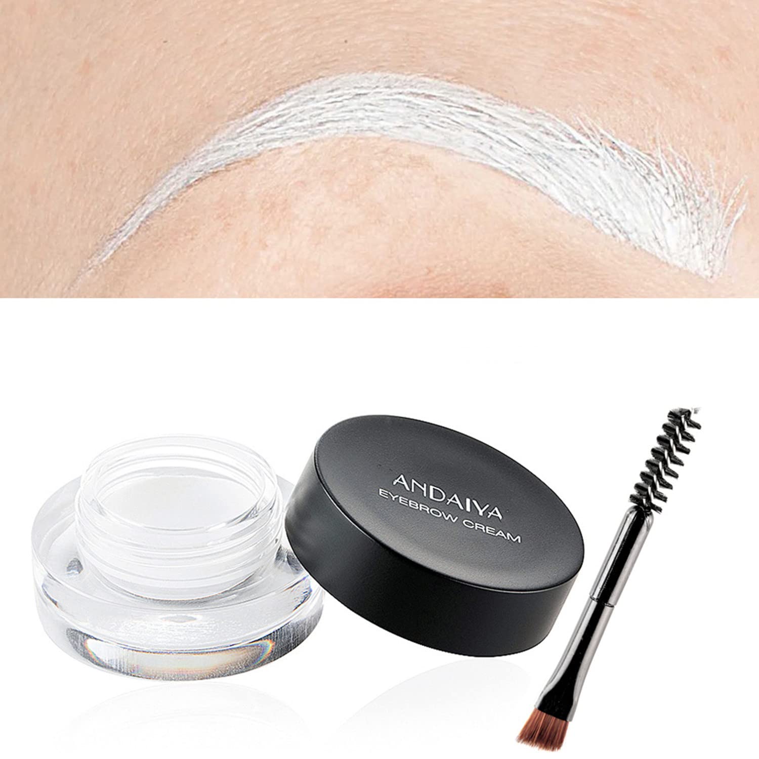 MAEPEOR Pomada de cejas de 12 colores, pigmentada completa, de larga duración, impermeable, para rellenar y dar forma a las cejas tintadas, con