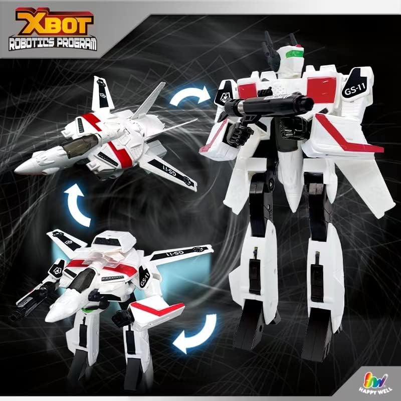 Happy-Well Robotech Hyperspace Fortress 7 Skeleton Fighter VF1 Modelo Arcadia Habilidades hechas a mano Mezcla Hasegawa 0d (Amarillo)