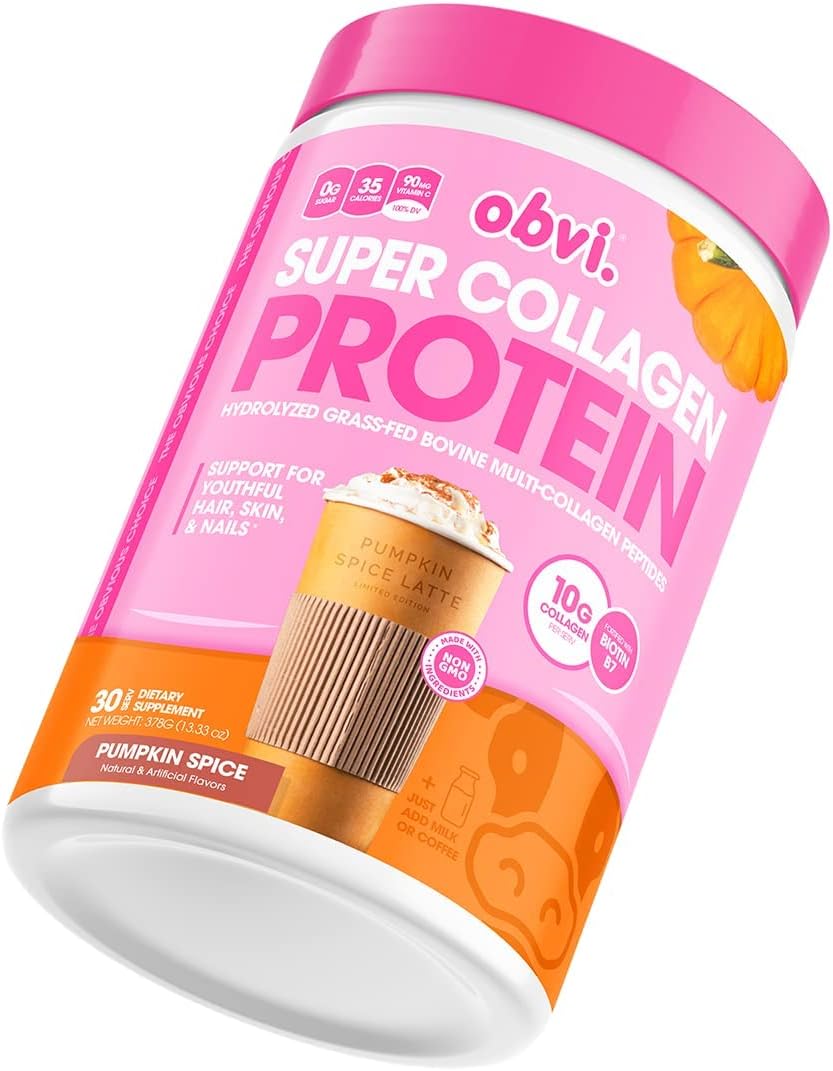Obvi Péptidos de colágeno, proteína en polvo, keto, sin gluten y lácteos, péptidos de colágeno bovino hidrolizados alimentados con pasto, apoya la