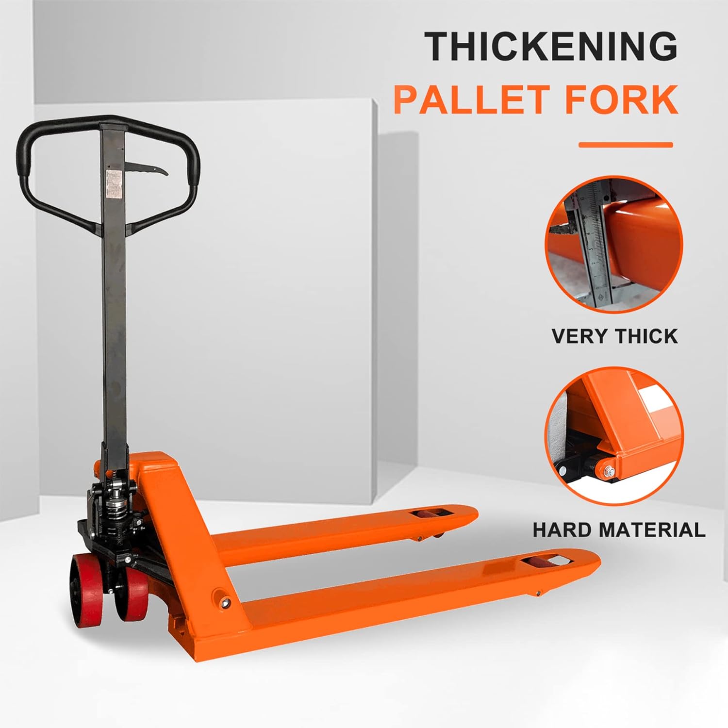 Tory Carrier Manual Pallet Jack 5500lbs Capacidad, Pallet Truck de mano 48″ L × 21″ W Tamaño de la horquilla