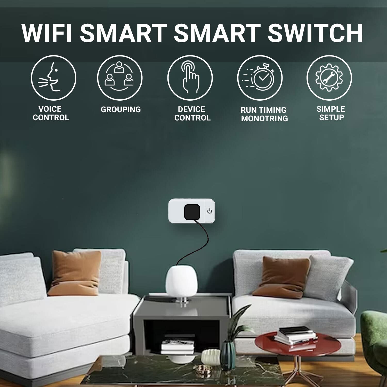 Enchufe inteligente  Paquete de 2 enchufes Wi-Fi para el hogar inteligente funciona con Echo, Alexa y Google Home  Enchufe inteligente para el hogar
