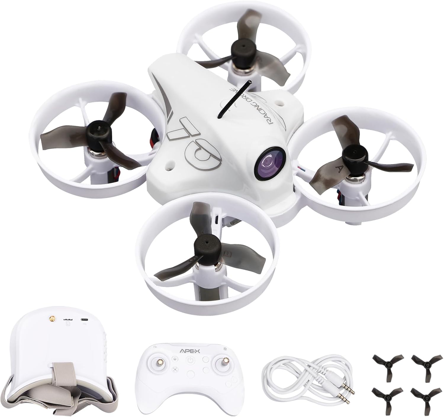 Buddy RC Mini FPV Drone Kit para principiantes, dron de visión en primera persona con gafas FPV adecuado para drones de práctica novatos, súper