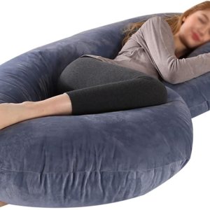 Pregnancy Pillows C-Shape Full Body Pillow and Maternity Support with Velour Cover Support for Back HIPS Legs Belly a Must Have for Pregnant Women Pregnancy Pillows C-Shape Full Body Pillow and Maternity Support with Velour Cover Support for Back HIPS Legs Belly a Must Have for Pregnant Women