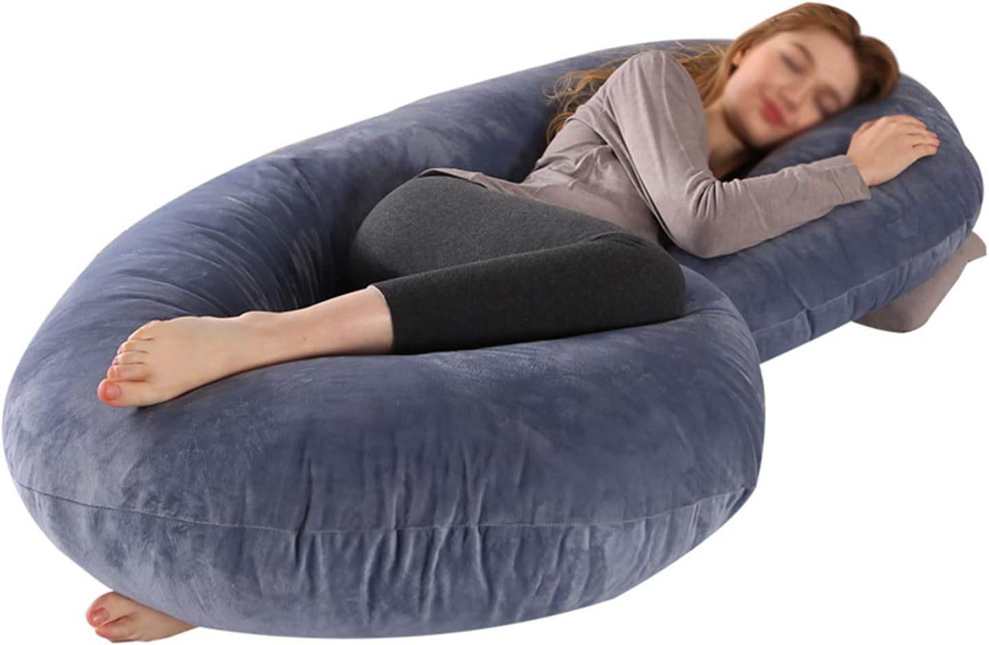 Pregnancy Pillows C-Shape Full Body Pillow and Maternity Support with Velour Cover Support for Back HIPS Legs Belly a Must Have for Pregnant Women