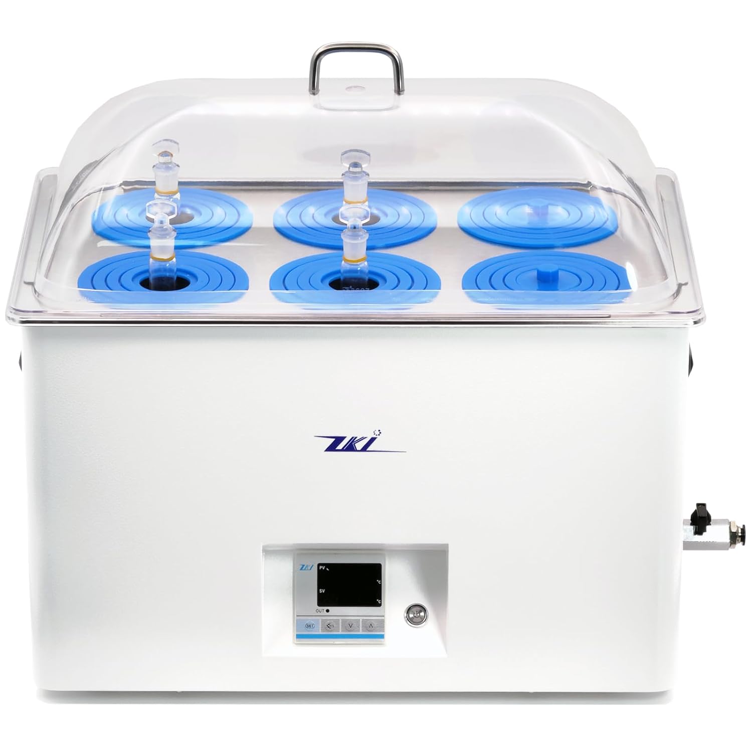 Baño de agua de laboratorio digital de 20 L, 110 V1500 W, precisión de  32.4 F y resolución de 32.2 F, tanque de acero inoxidable duradero con 14