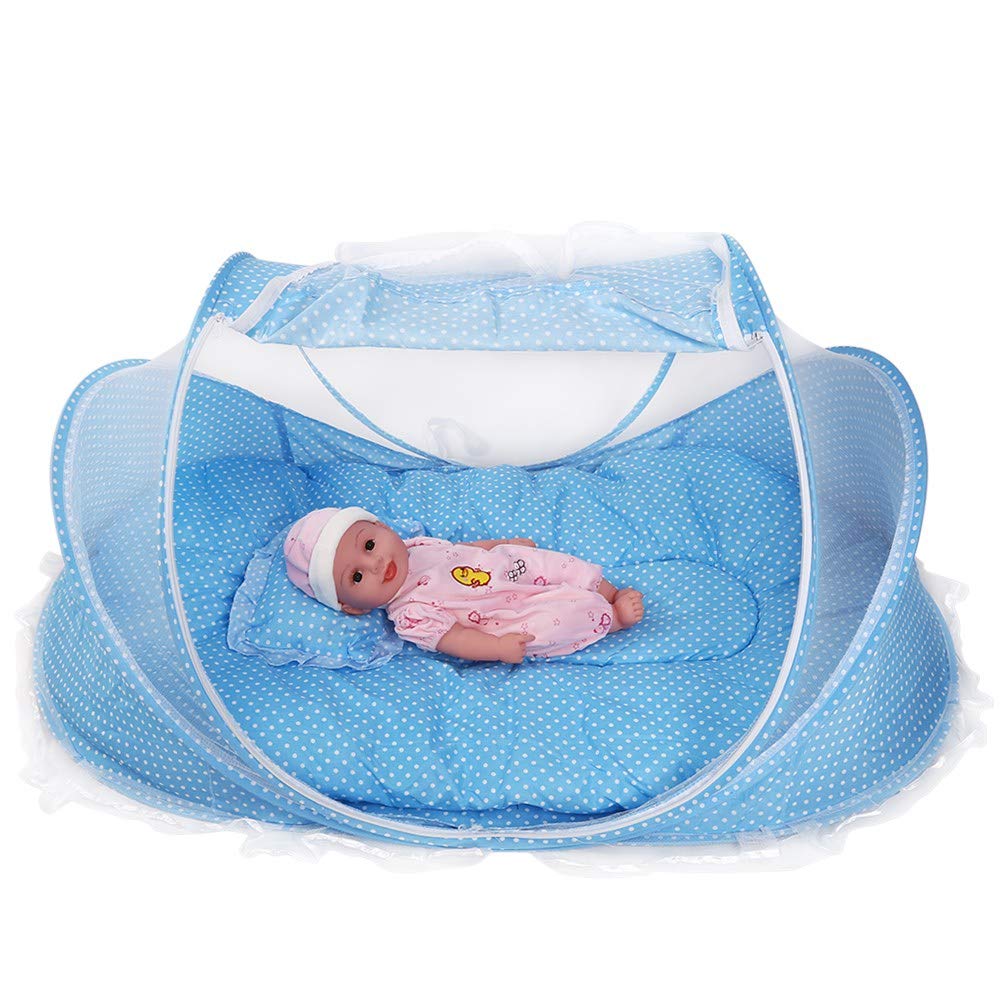 Red para cama de bebé, mosquitera de malla, portátil para proteger contra picaduras de mosquitos en interiores para mantener a las mascotas fuera de