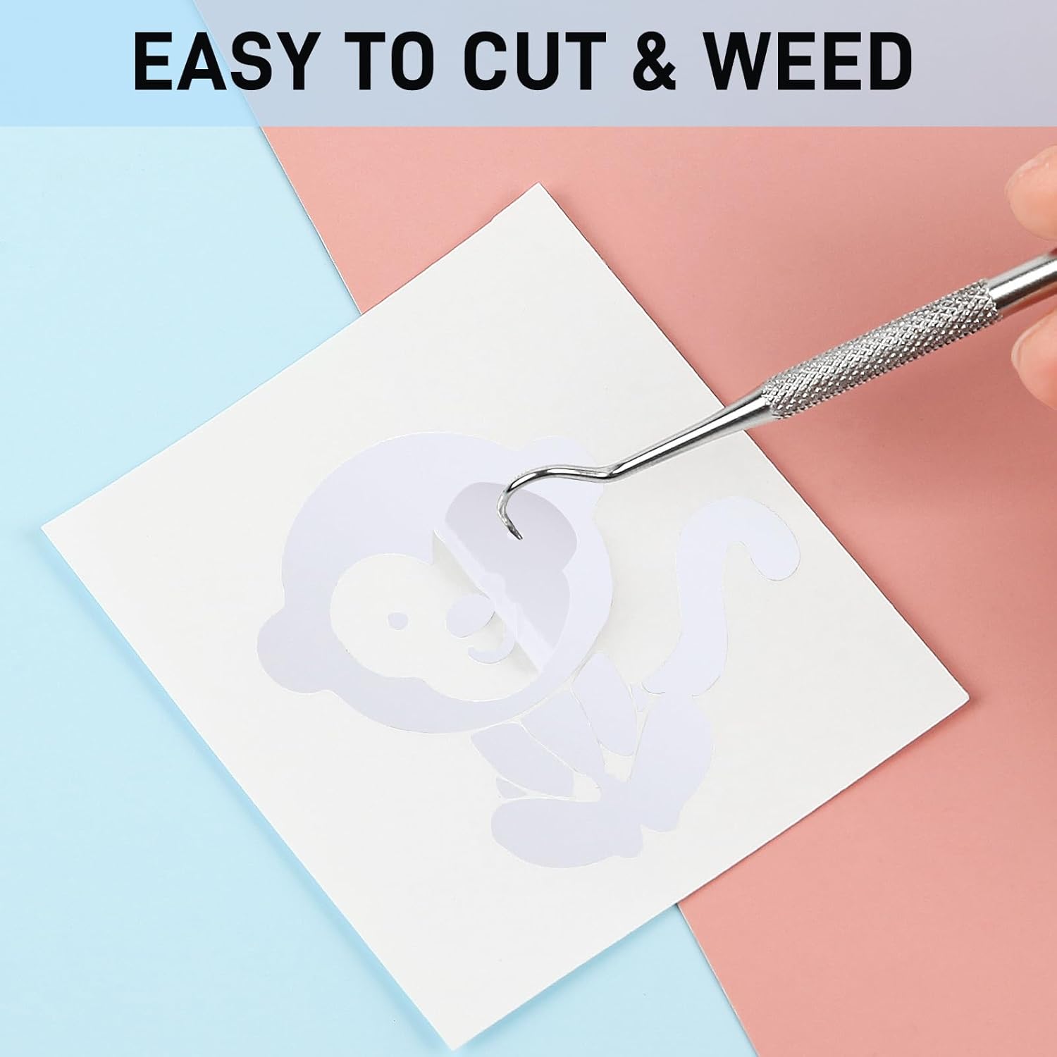 IModeur Vinilo permanente blanco mate para Cricut, rollo de vinilo adhesivo permanente de 12 pulgadas x 12 pies, paquete de vinilo para manualidades