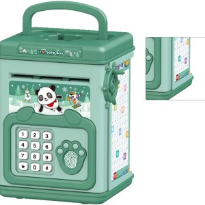 Banco electrónico, contraseña segura de dibujos animados para niños, banco de ahorro de dinero para niños (verde) Banco electrónico, contraseña segura de dibujos animados para niños, banco de ahorro de dinero para niños (verde)