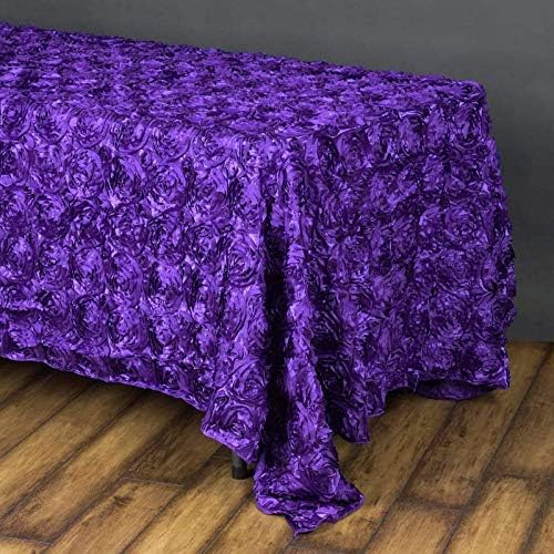 Tableclothsfactory Mantel rectangular con diseño de rosetasrosas 90×156 – Mantel morado