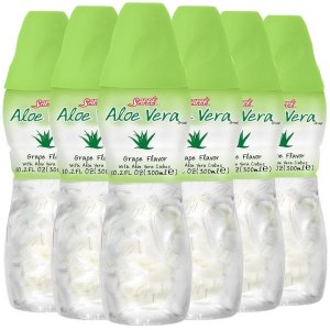 Jugo de aloe vera (sabor a uva) Bebida de aloe vera con pulpa de aloe pura (6 paquetes) Jugo a base de plantas ideal para hidratación y contiene Jugo de aloe vera (sabor a uva) Bebida de aloe vera con pulpa de aloe pura (6 paquetes) Jugo a base de plantas ideal para hidratación y contiene