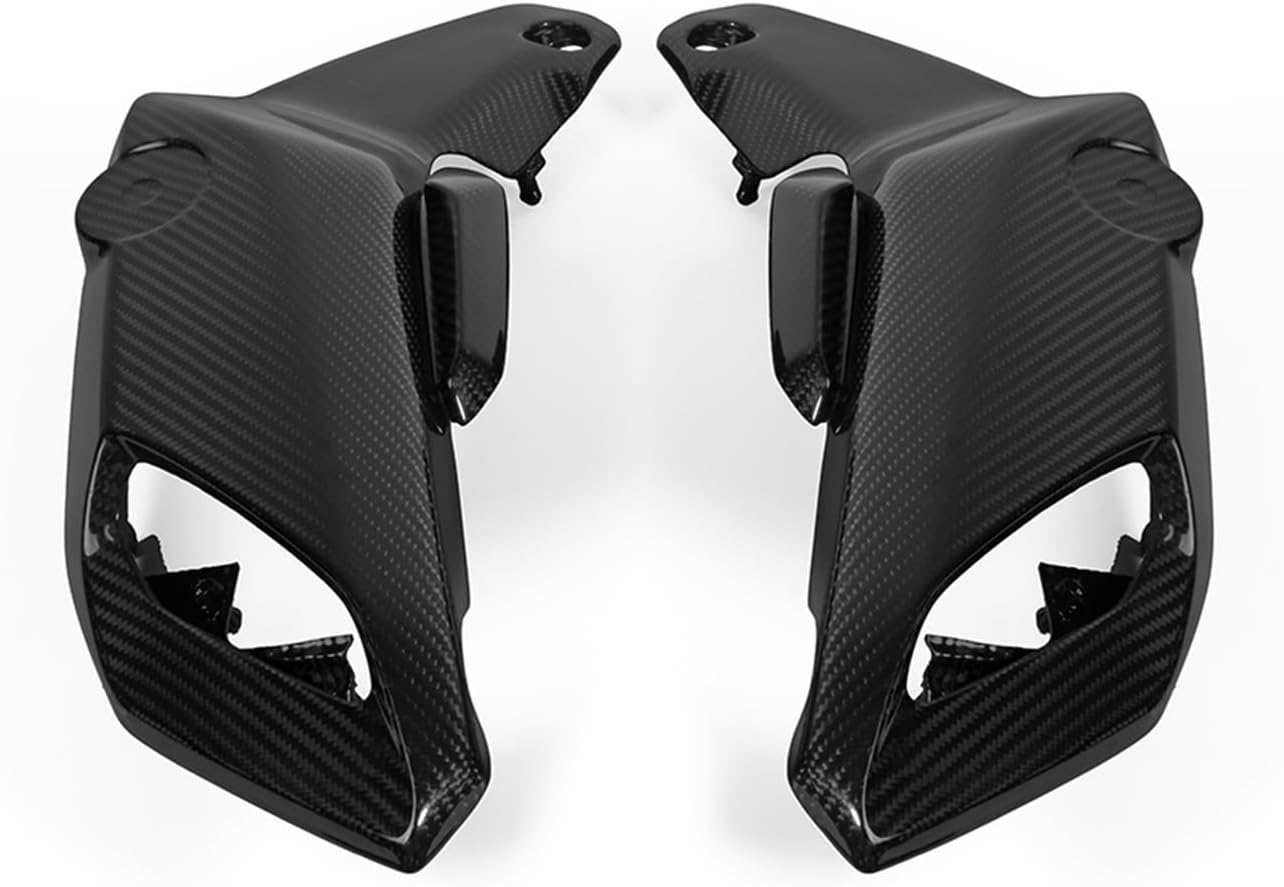 Compatible con Yamaha compatible con MT07 FZ07 2018 2019 2020 de fibra de carbono superior delantera lateral cubierta de ventilación de aire carenado