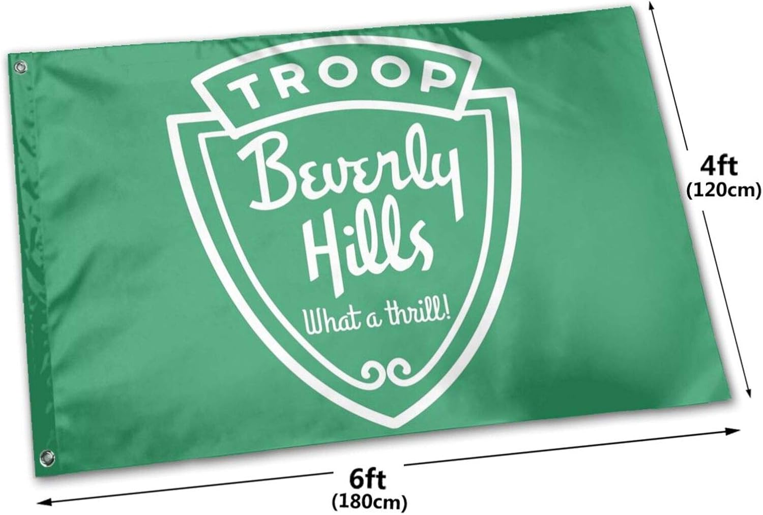 Troop Beverly Hills – Toalla de cara variada, bandera de patio, terraza, balcón, decoración al aire libre, césped, jardín, bandera de flores