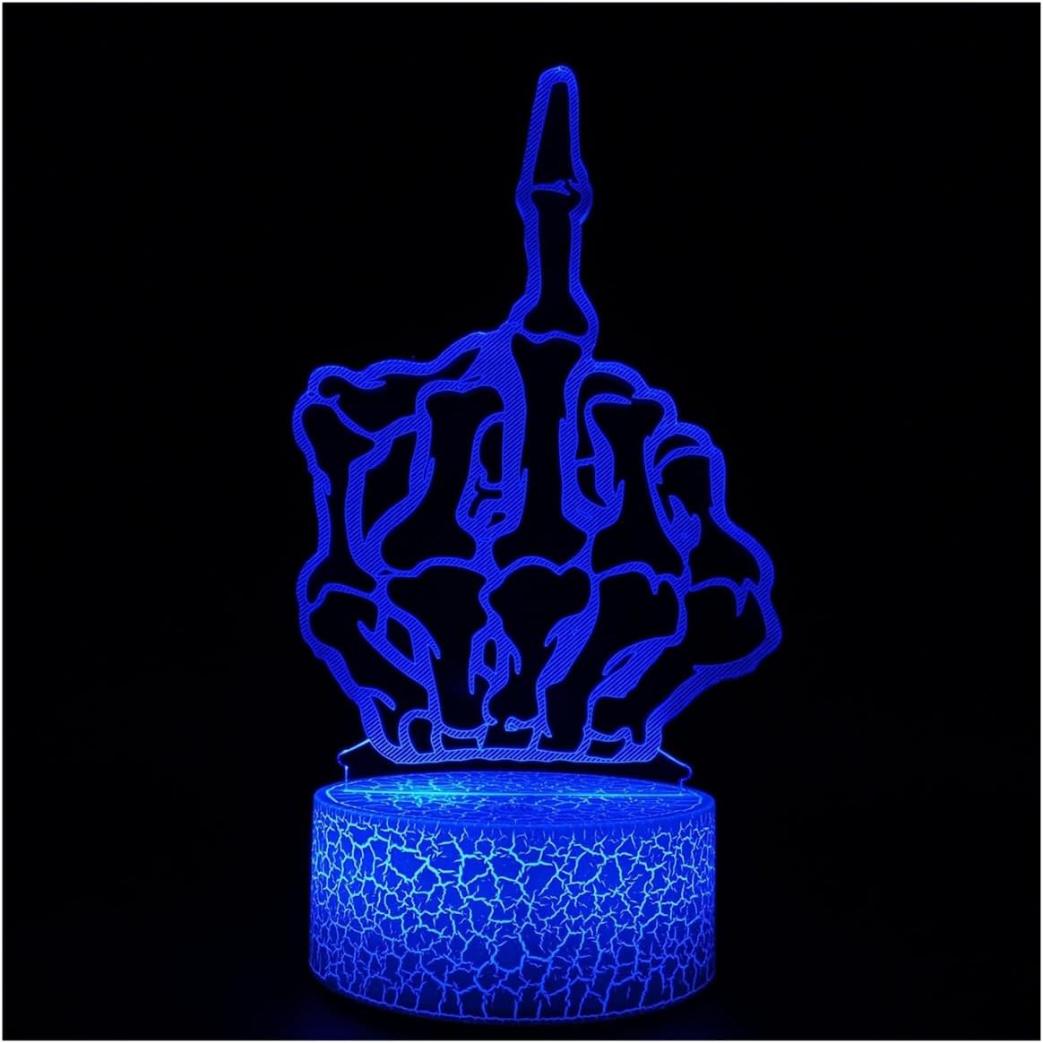Luces nocturnas de ilusión óptica 3D, lámpara de escritorio LED creativa, control remoto y control táctil, 7 o 16 colores cambian con alimentación