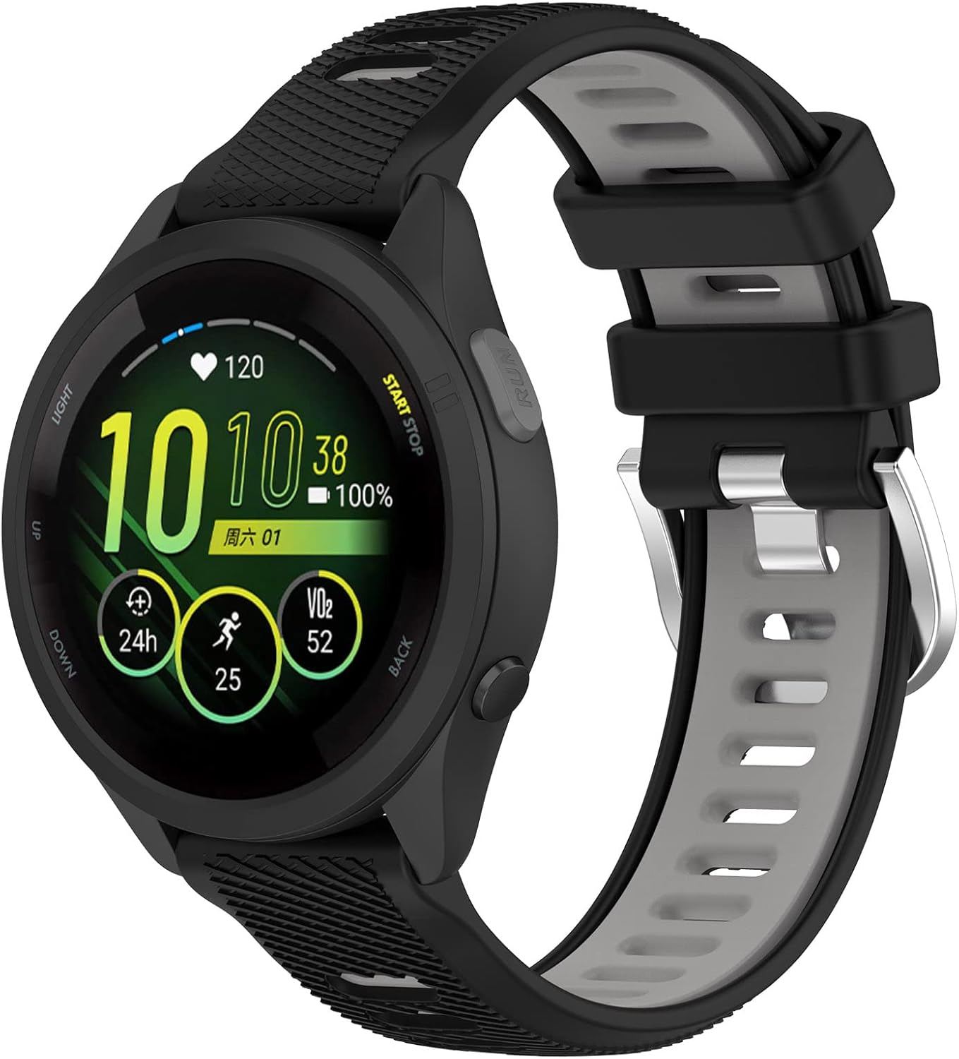Paquete de 6 correas destinadas a Garmin Vivoactive 4SVivomove 3SForerunner 25S 265SVenu 2SVenu 3S Smartwatch Correa de repuesto de 0.709 in
