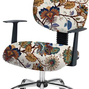 Funda para silla de oficina estampada elástica para silla de oficina de computadora, funda de respaldo de asiento giratoria de escritorio, funda de Funda para silla de oficina estampada elástica para silla de oficina de computadora, funda de respaldo de asiento giratoria de escritorio, funda de