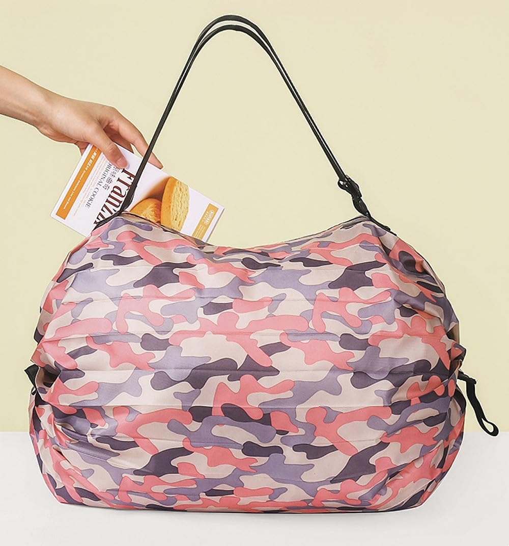 Bolsas de compras gruesas, bolsas de comestibles reutilizables, bolsa plegable de almacenamiento de comestibles, bolsa de tela Oxford impermeable