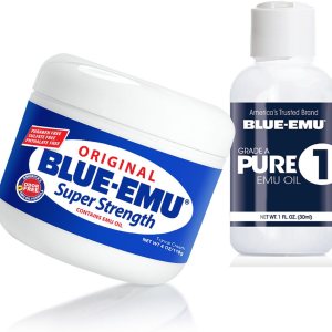 Blue Emu Crema Super Strength original y aceite de emú puro 1 paquete de 1 oz Blue Emu Crema Super Strength original y aceite de emú puro 1 paquete de 1 oz