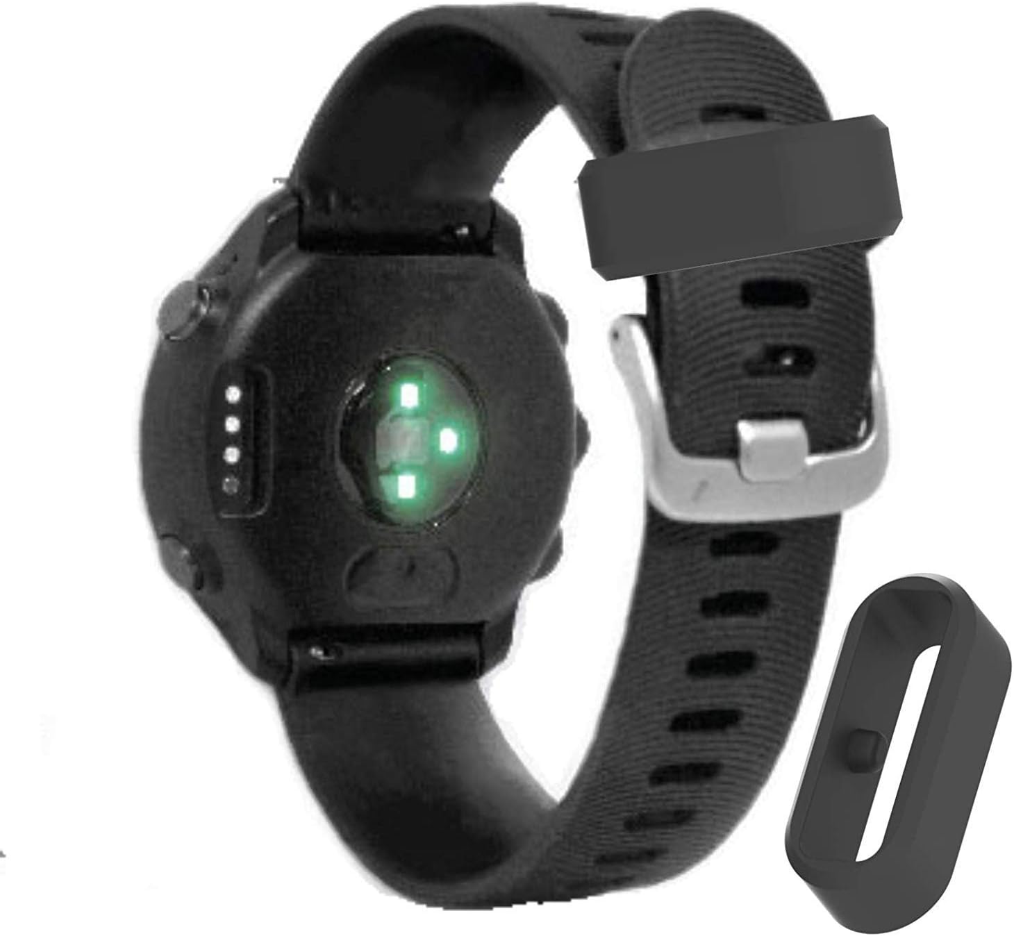 FitTurn Anillos de sujeción compatibles con Fitbit Versa 3Versa 2Fitbit VersaVersa LiteVersa SE, accesorios de repuesto de silicona para reloj,