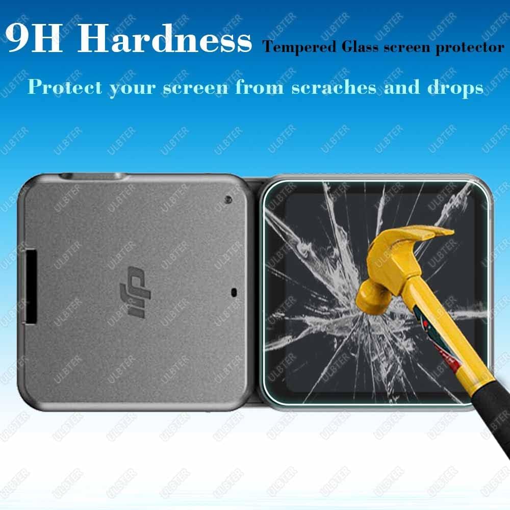 Protector de pantalla de lente para DJI Action 2 Combo de doble pantalla 2+4 paquetes, cubierta de vidrio templado ULTER 0.012 in, dureza 9H,