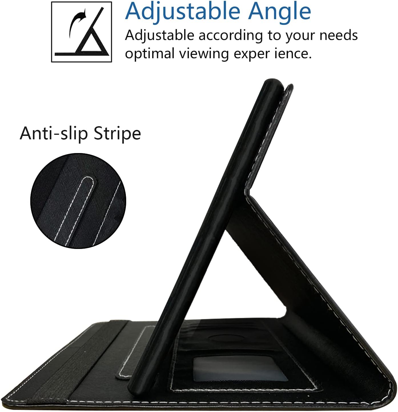 Funda para tableta Tienda Fire HD 10Fire HD 10 Plus (11 generación, versión 2021), funda delgada de piel sintética con ranura para tarjeta y soporte