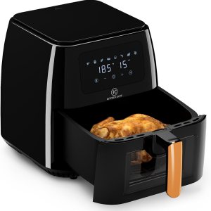 Freidora de aire de 8 cuartos de galón de tamaño grande con ventana transparente, 8 preajustes, panel de un solo toque, tecnología de flujo de aire Freidora de aire de 8 cuartos de galón de tamaño grande con ventana transparente, 8 preajustes, panel de un solo toque, tecnología de flujo de aire