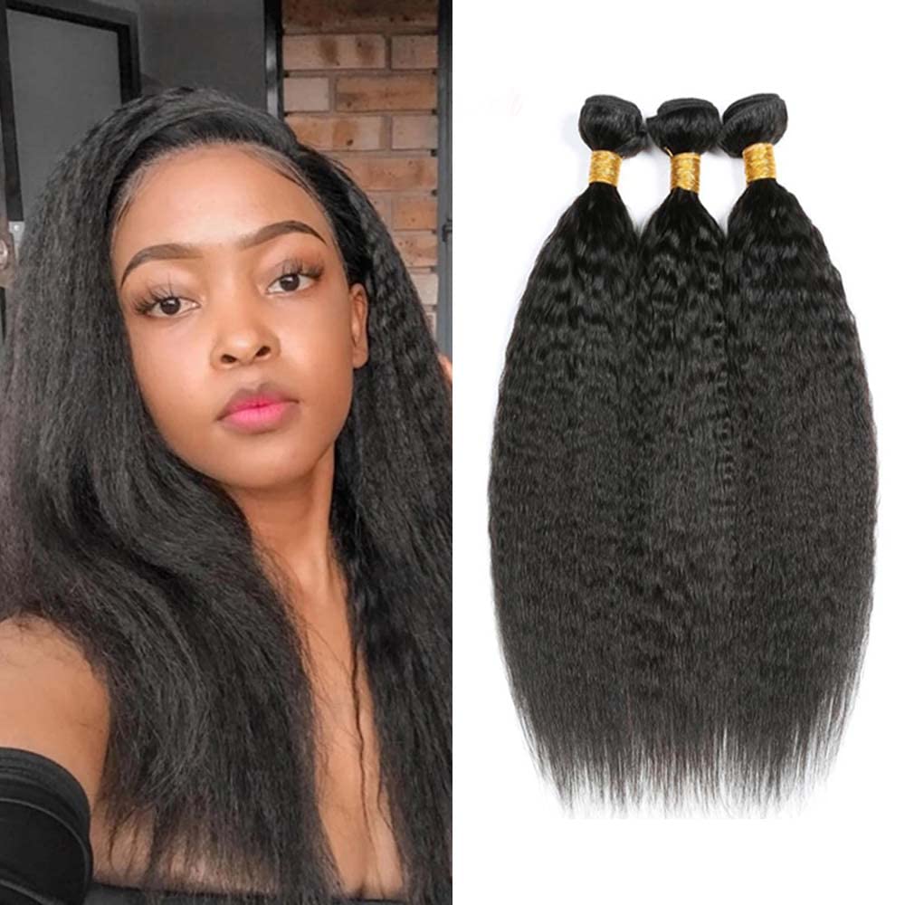 Yaki – Paquetes de cabello humano lacio de 26, 26, 26 y 26 pulgadas, paquetes de cabello humano brasileño virgen, paquetes de cabello humano