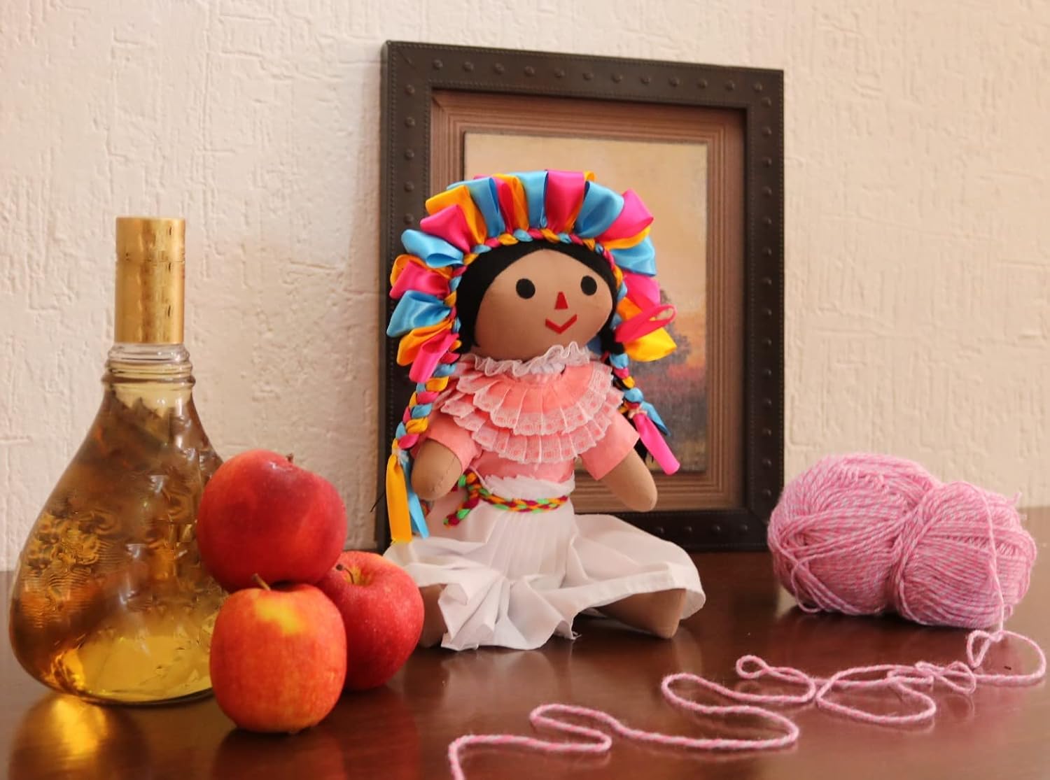 MUÑECA DE TRAPO vestido azul - Imagen 5