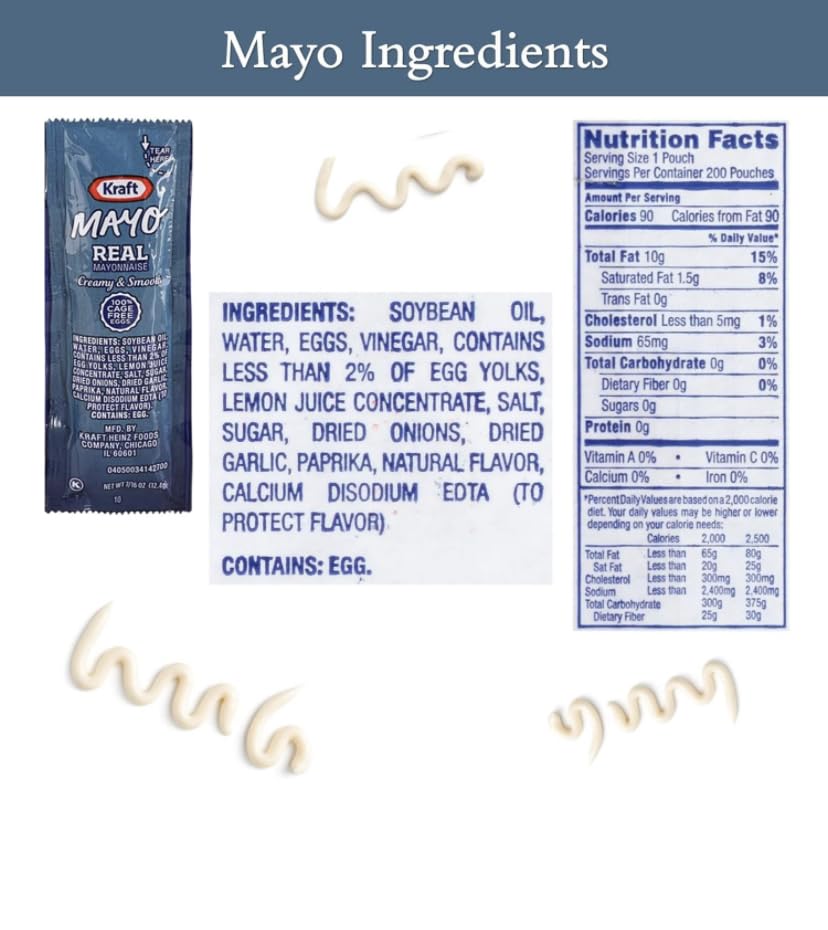 Quick Bundle Paquetes de condimentos  100 bolsas individuales de cada una salsa de tomate, mostaza y mayonesa (300 paquetes de condimentos en total)