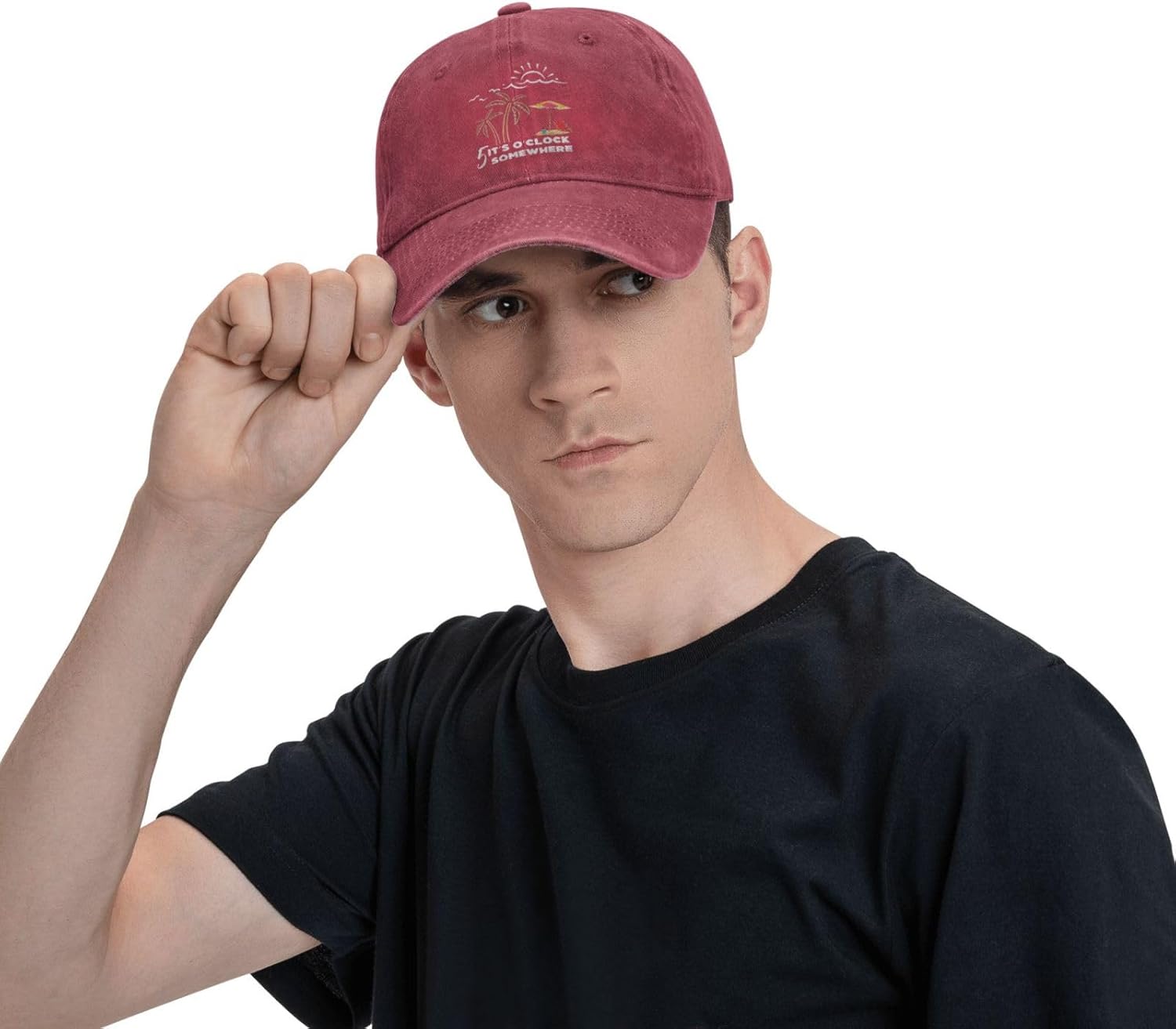 5 Oclock Somewhere Hat It is 5 Oclock Somewhere Hat Men Baseball Hat with Design Hats