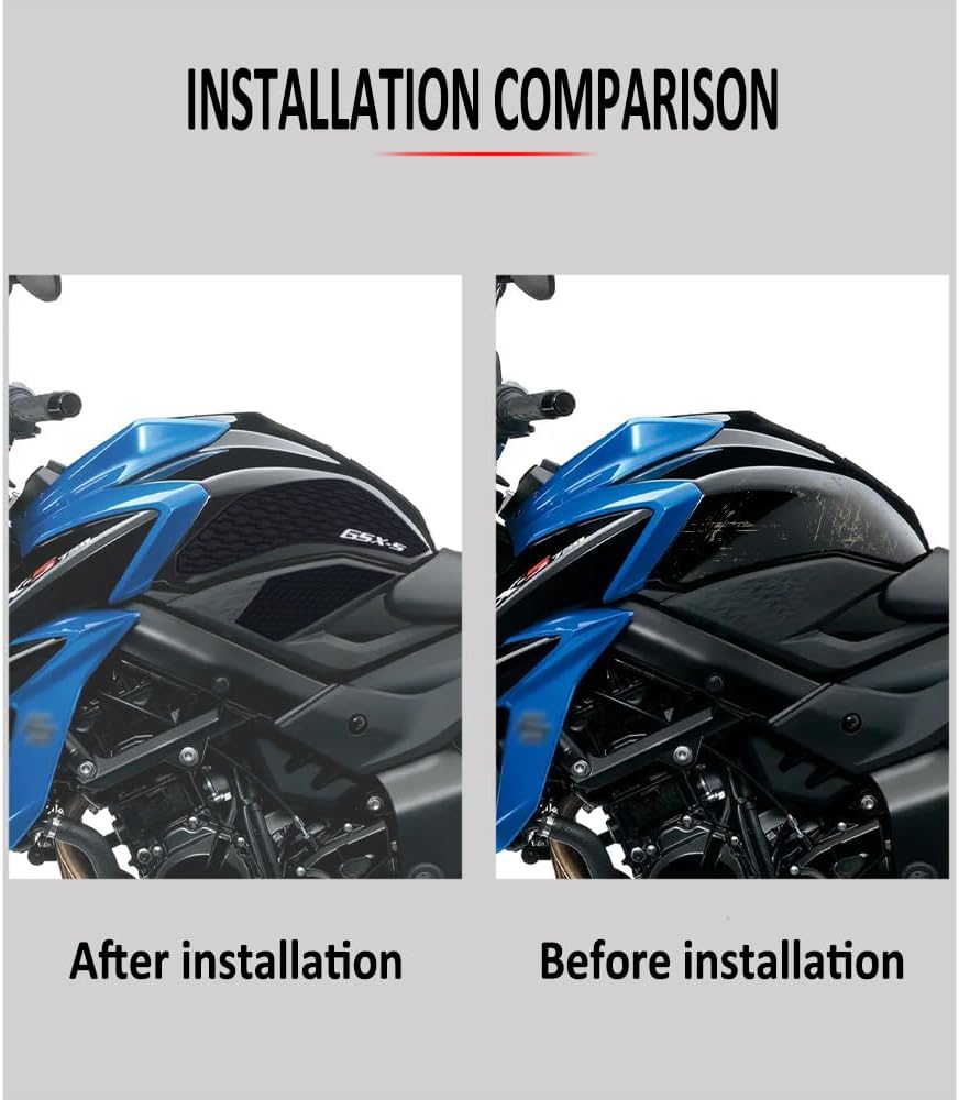Para GSX-S750 GSXS750 Z GSX-S 750 GSX S750 Z Protector de almohadilla de tanque de motocicleta Etiqueta de Gas Rodilla Grip Tanque Tracción Pad