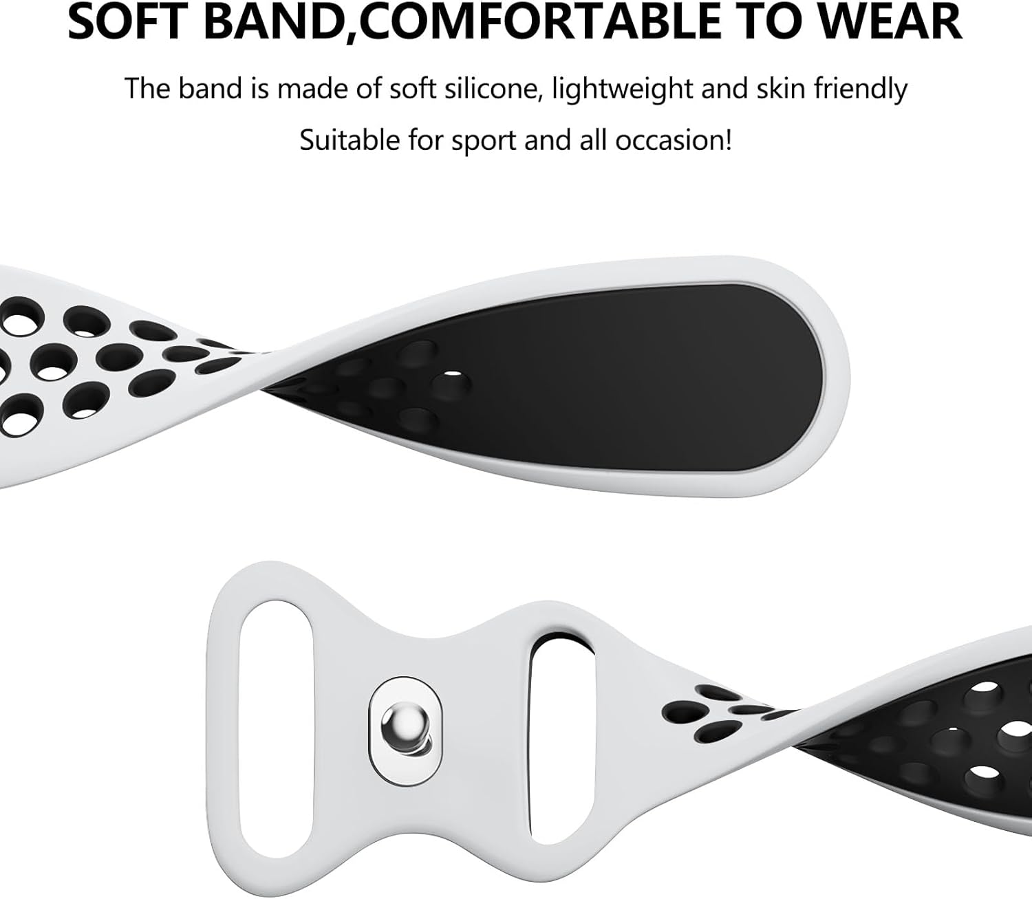Vancle Correas de silicona compatibles con correas de reloj Fitbit Versa 2 para mujeres y hombres, correas de repuesto deportivas suaves y
