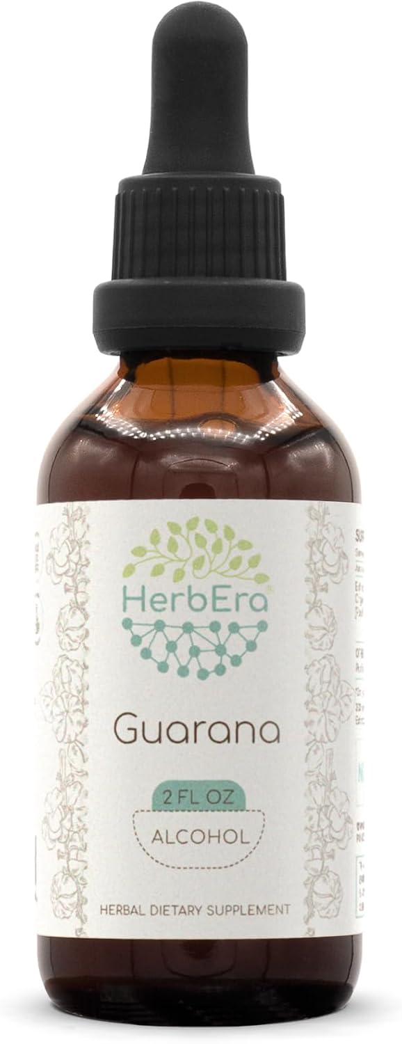 Guaraná A60 – Tintura de extracto de hierbas con alcohol, semillas secas de guaraná silvestre (Paullinia cupana) (2 fl oz)
