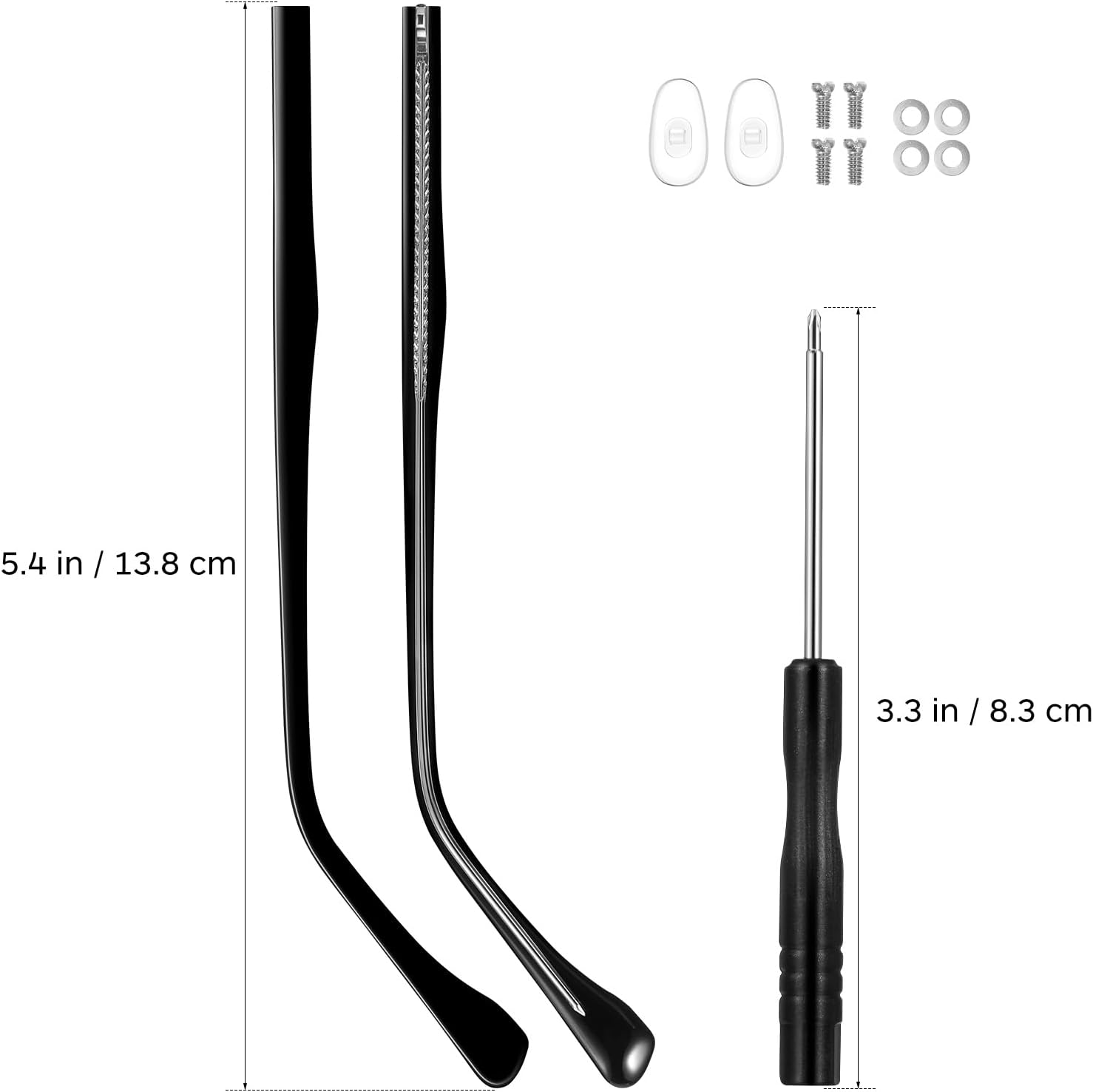 MAGICLULU 1 par de lentes de repuesto para lentes de brazo de reparación de piernas gafas templo gafas de sol brazo gafas marco templo accesorio